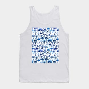 Blue Mushrooms Tank Top